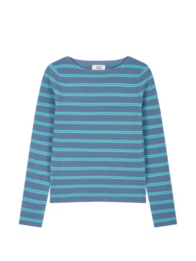 Tomboy Striped Ribbed Long-sleeve T-shirt In Multi