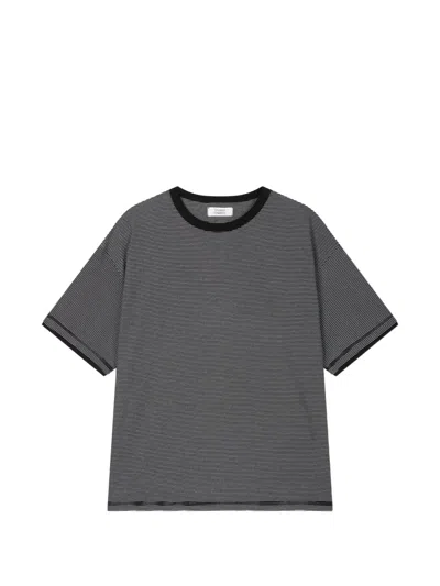 Tomboy Striped Short-sleeve T-shirt In Gray