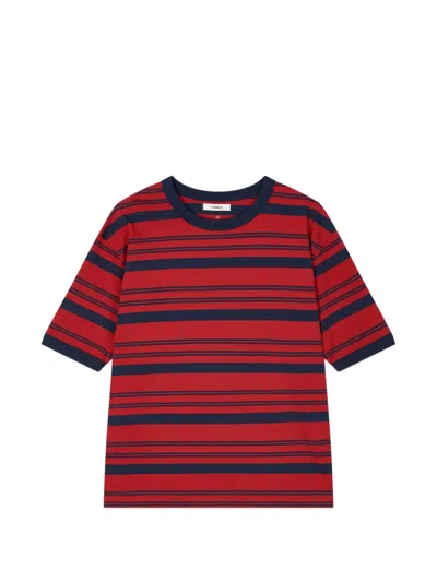 Tomboy Striped Short-sleeve T-shirt In Red