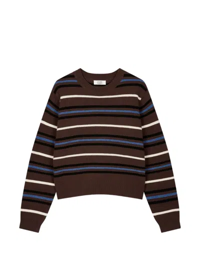Tomboy Striped Sweater In Brown