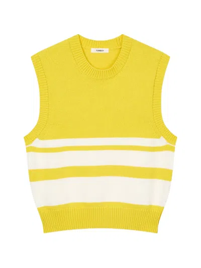 Tomboy Kids' Striped Vest In Yellow