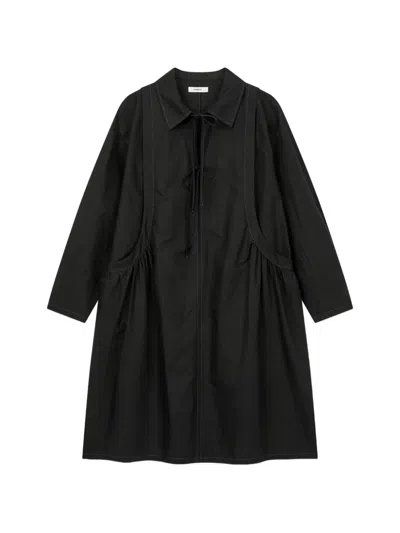 Tomboy Tie-detail Loose-fit Dress In Black