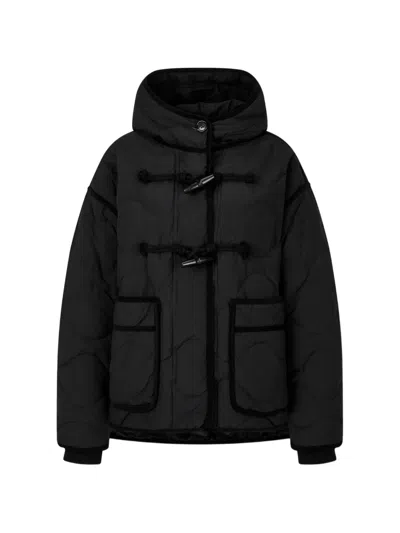 Tomboy Toggle Puffer Jacket In Black