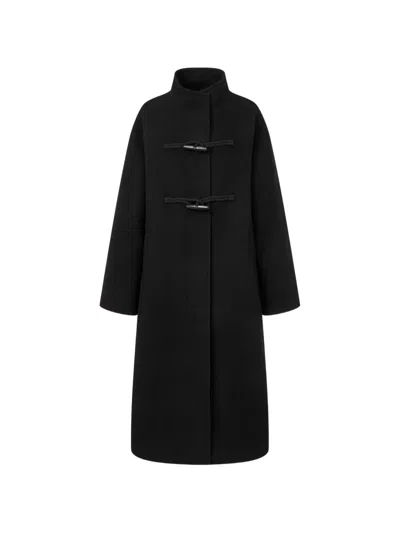 Tomboy Toggle-fastening Funnel-neck Coat In Animal Print