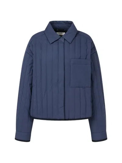 Tomboy Vertical-quilted Jacket In Blue