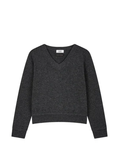 Tomboy V-neck Sweater In Gray