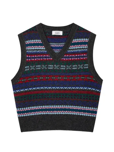 Tomboy V-neck Vest In Multi