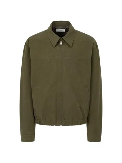 Tomboy Zip Collar Jacket In Green