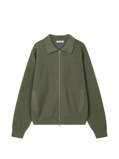 Tomboy Zip-up Cardigan In Green