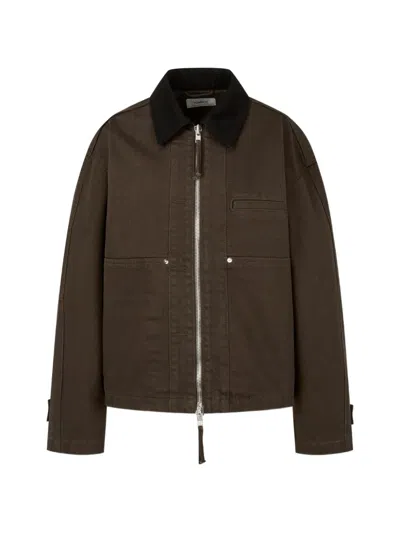 Tomboy Zip-up Denim Jacket In Black