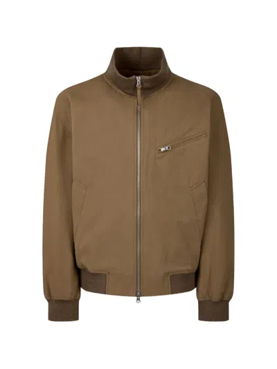 Tomboy Zip-up Bomber Jacket In Brown