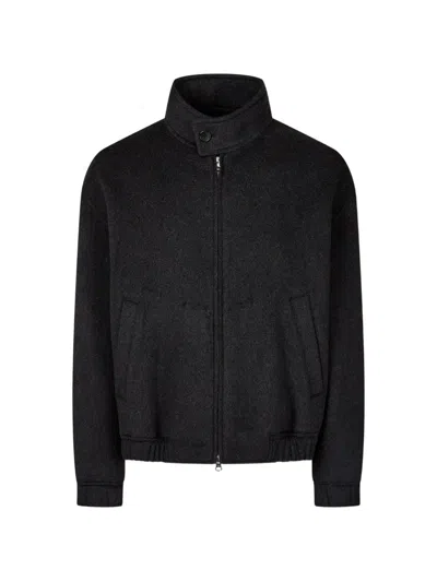 Tomboy Zip-up High-neck Jacket In Black