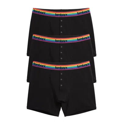 Tomboyx 6" Fly Boxer Briefs 3-pack In Black