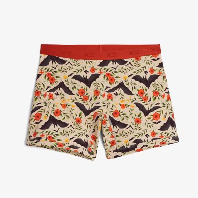 Tomboyx 6" No Fly Boxer Briefs In Batwing Brocade Chai