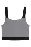 Tomboyx Adjustable Compression Crop Top In Gray
