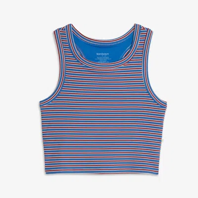 Tomboyx Bamboo Rib Bra Top In Blue