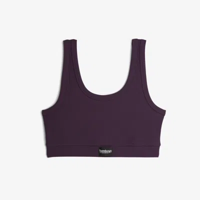 Tomboyx Bamboo Rib Essentials Soft Bra In Purple
