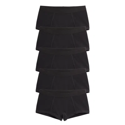 Tomboyx Boy Shorts 5-pack In Black