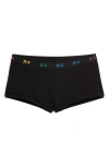 Tomboyx Boyshorts In Black X Rainbow