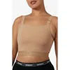Tomboyx Adjustable Compression Crop Top In Brown