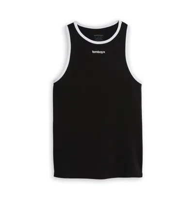 Tomboyx Cotton Ringer Tank In Black