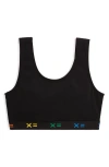 Tomboyx Essentials Soft Bra In Black X Rainbow
