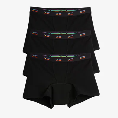 Tomboyx First Line Period 4.5" Trunks 3-pack In Black
