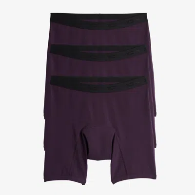 Tomboyx First Line Period 9" Boxer Briefs 3-pack In Purple