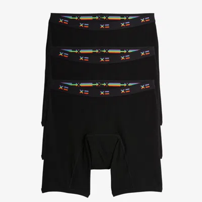 Tomboyx First Line Period 9" Boxer Briefs 3-pack In Black