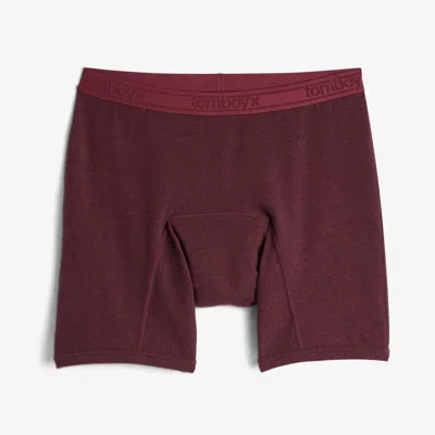 Tomboyx First Line Period 9" Boxer Briefs In Burgundy