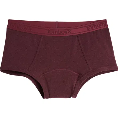 Tomboyx First Line Stretch Cotton Period Boyshorts In Red