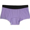 Tomboyx First Line Stretch Cotton Period Boyshorts In Purple