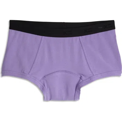 Tomboyx First Line Stretch Cotton Period Boyshorts In Purple