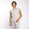 Tomboyx French Terry Cut Off Crew In Gray