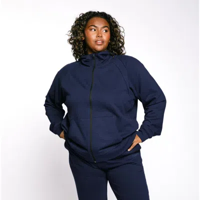 Tomboyx French Terry Full Zip Hoodie In Blue