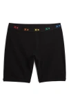 Tomboyx Gender Inclusive 9-inch Boxer Briefs In Black X Rainbow