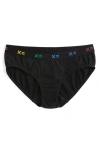 Tomboyx Iconic Briefs In Black X Rainbow