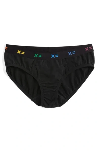 Tomboyx Iconic Briefs In Black X Rainbow