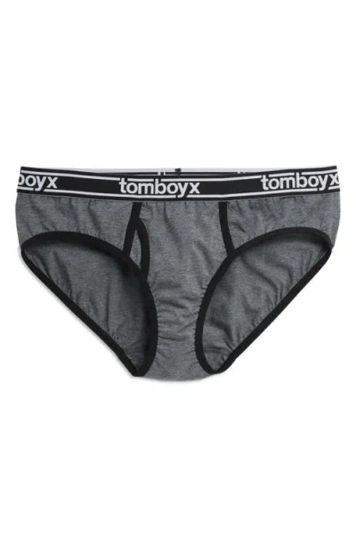 Tomboyx Iconic Briefs In Charcoal Logo
