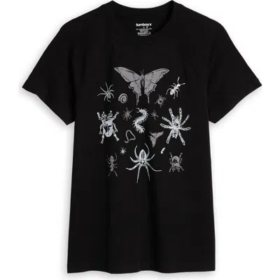 Tomboyx Jersey Slub Raglan Crewneck T-shirt In Black
