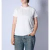 Tomboyx Jersey Slub Raglan Crewneck T-shirt In White