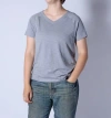 Tomboyx Jersey Slub Raglan V-neck T-shirt In Gray