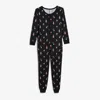 Tomboyx Long Sleeve One-piece Pajama Jumpsuit In Black