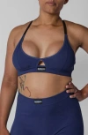 Tomboyx Lounge Rib Bralette In Blue
