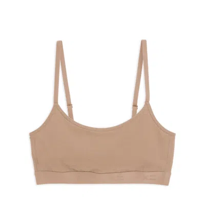 Tomboyx Low Cut Soft Bra In Brown