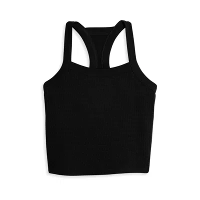 Tomboyx Modal Cloud Waffle Bra Top In Black