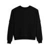 Tomboyx Modal Cloud Waffle Long Sleeve Cargo Crew In Black