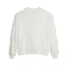 Tomboyx Modal Cloud Waffle Long Sleeve Cargo Crew In White
