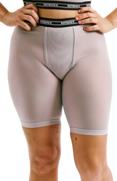 Tomboyx Powermesh 9-inch Bower Briefs In Brown