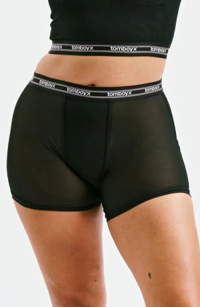 Tomboyx Powermesh Boxer Briefs In Black